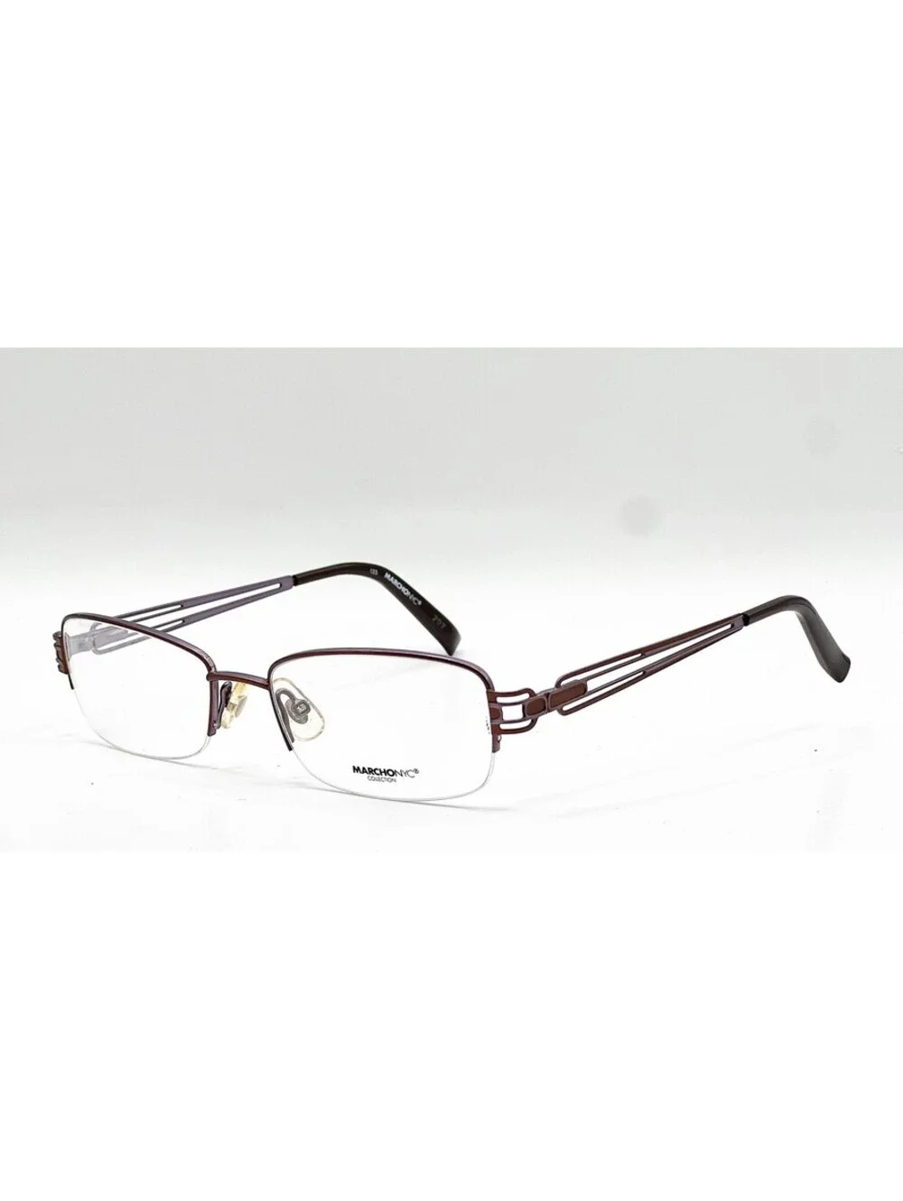 Marchon Nyc M166 255 Sienna Violet Authentic Eyeglasses 53-18-135